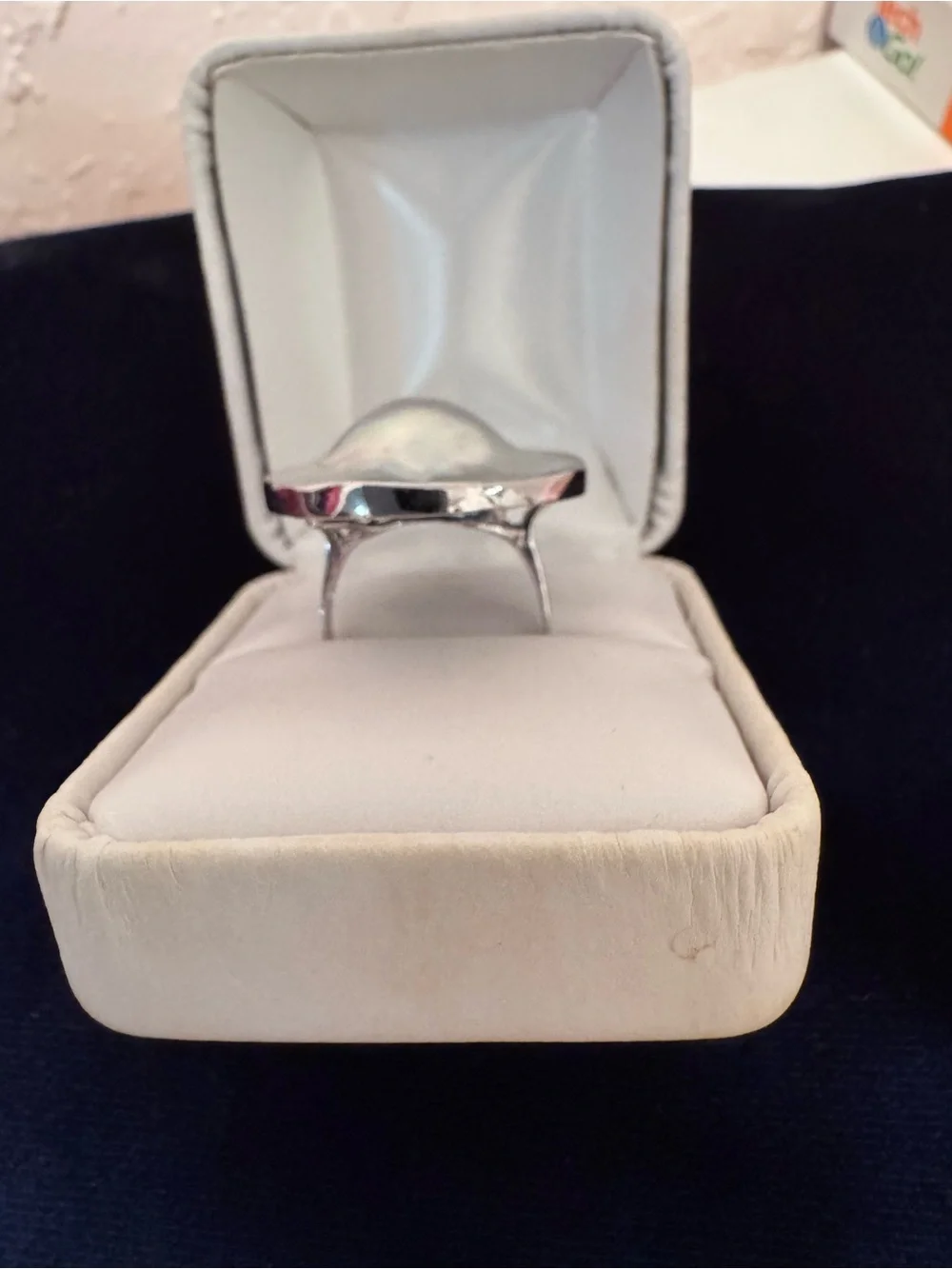 Mabe Pearl Dome Ring - WOW Iridescent